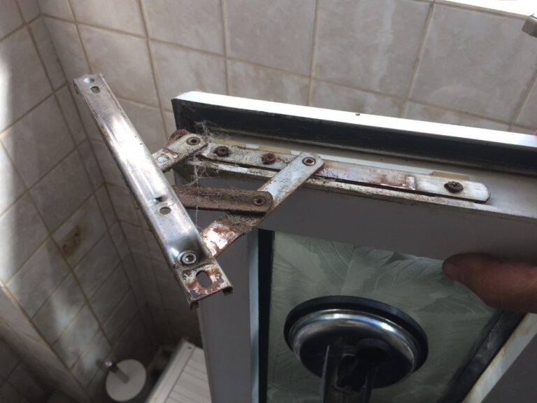 Window Hinge & Friction Stay Repairs Rusty window hinge needing replacement