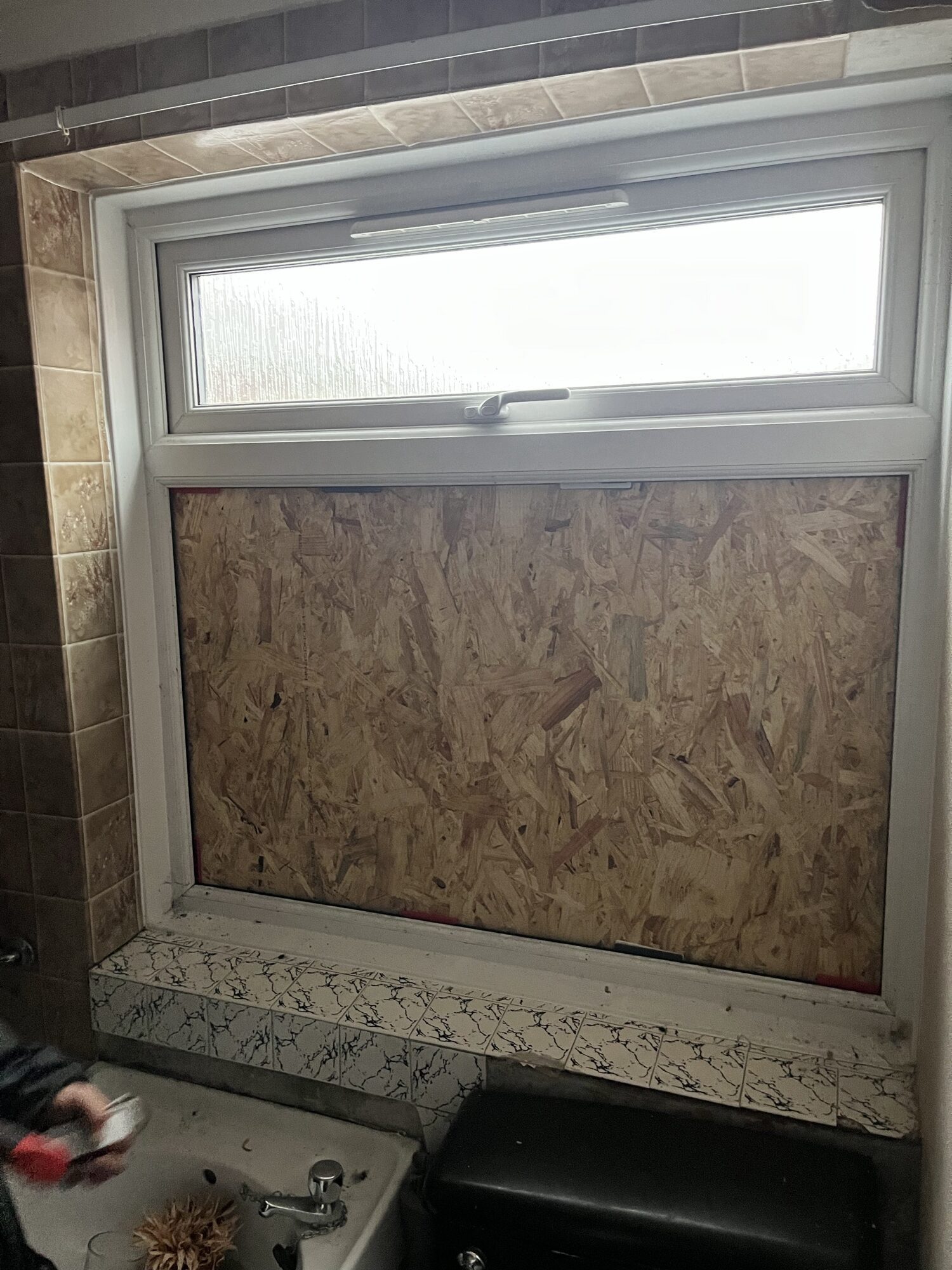Boarded up window in Sunderland by Windowfix
